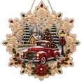 thumbnail image 1 of Christmas DIY Pearl Diamond Painting Hanging Ornament, Car 2D Diamond Art Wall Door Hanger Craft Kit for Xmas Home Decor, 1 of 4