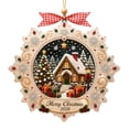 thumbnail image 1 of Christmas DIY Pearl Diamond Painting Hanging Ornament, Cottage 2D Diamond Art Wall Door Hanger Craft Kit for Xmas Home Decor, 1 of 4