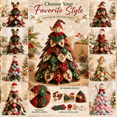 thumbnail image 1 of Christmas DIY Quilted Fabric Tree Craft Kit, Beginner Friendly Holiday Patchwork Sewing Set, 3D Handmade Tabletop Decoration for Home, Office and Gift Giving, 1 of 6