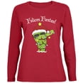 thumbnail image 1 of Christmas Dabbing Cactus Felices Fiestas Happy Holidays Womens Long Sleeve T Shirt Red MD, 1 of 1