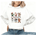 thumbnail image 1 of Christmas Dabbing Santa Elf Graphic Tee T-Shirt Top Print Regular Fit Hooded long-sleeved White S-2XL, 1 of 6