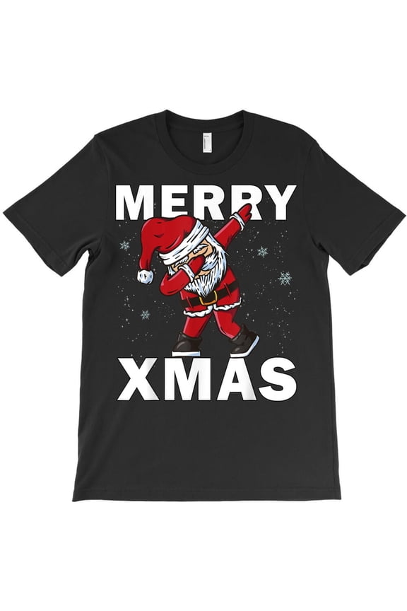 Christmas Dabbing St. Nick Funny Ugly Sweater Holiday Dance Graphic H43360 Unisex T-Shirt, Up to 5XL Available