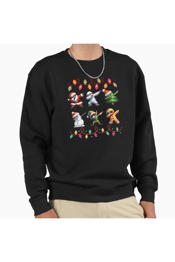 Christmas Dabbing St. Nick Gift Unisex Sweatshirt Funny Xmas Retro Vintage Holiday Graphic G10404, Up to Size 5XL