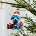 thumbnail image 1 of Christmas Dachshund Dog Ornaments 2D Acrylic Hanging Decorations, Cute Sausage Dog Tree Pendant for Holiday Party Home Decor, Funny Animal Car Interior Wall Gift, Winter Xmas Decor, 1 of 4