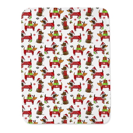 Christmas Dachshund Pattern Blanket -Image by Shutterstock,