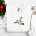 thumbnail image 1 of Christmas Dachshund Reindeer Embroidered Sweatshirt, 1 of 1