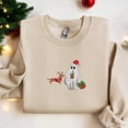 thumbnail image 1 of Christmas Dachshund Reindeer Embroidered Sweatshirt, 1 of 1
