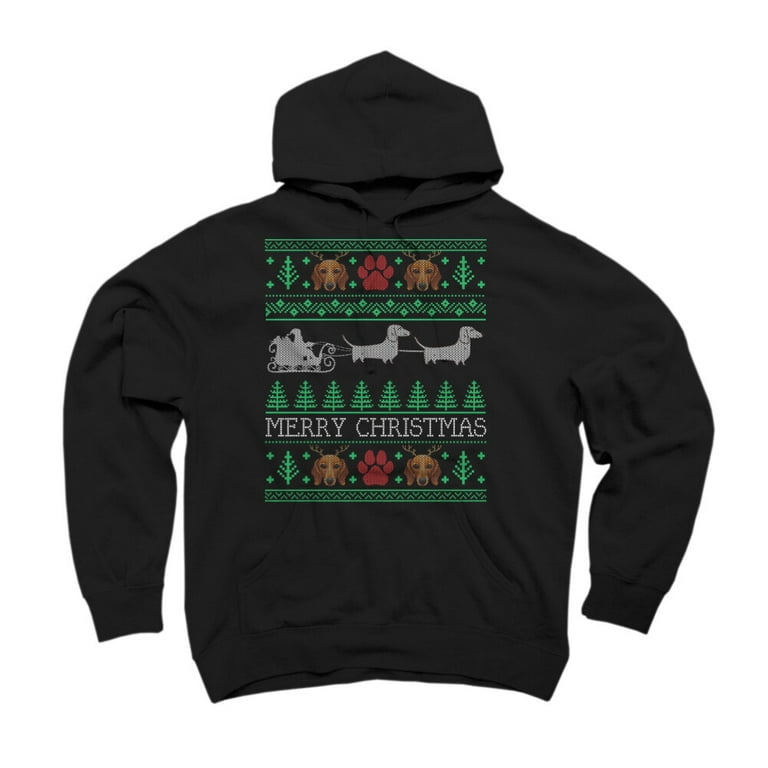 Wiener dog top ugly christmas sweater