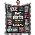 thumbnail image 1 of Christmas Dad Gift - Xmas Gifts for Dad from Daughter - Dad Gifts for Birthday from Son - Birthday Gifts for Dads - Father Gift for Christmas Throw Blanket 50x60, 1 of 6