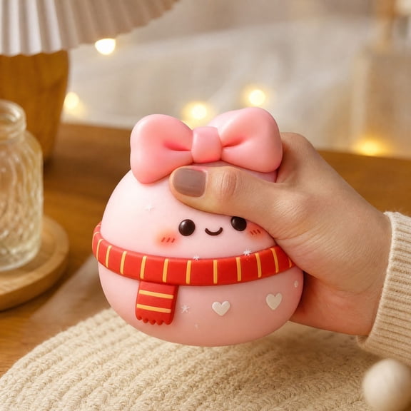 Christmas Daifuku Dog Squishy, Slow Rising Sensory Toy For Relaxation Focus Holiday Desk Decor Gift, Cute Shape Changing Squeeze Ball For Home School Travel Party Favors Novelty Fun