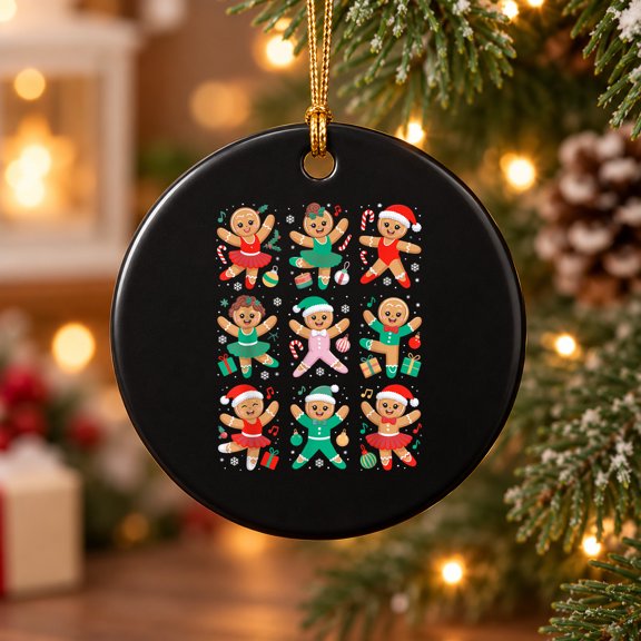 Christmas Dance Teacher Gingerbread Ballet Dancer Xmas Girls Ceramic Ornament