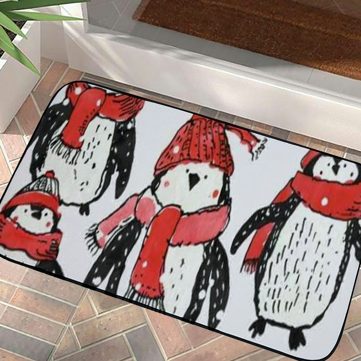 Christmas Dancing Doormat Entryway Mats Decorative Mat Non Slip