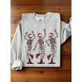 thumbnail image 1 of Christmas Dancing Skeleton Sweatshirt, Holiday Unisex Sweater, Funny Xmas Lights, Party Long Sleeve Sweatshirt, Gift For Christmas, 1 of 5