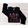thumbnail image 1 of Christmas Dancing Skeleton Sweatshirt, Skeleton Christmas Shirt, Christmas Crewneck, Holiday Sweater, New Year Shirt, Christmas Lights Shirt, 1 of 5