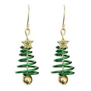 LICI Holiday Theme Hoop Drop Earrings, Gold