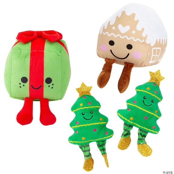Christmas Dangle-Leg Stuffed Character Assortment - 36 Pieces