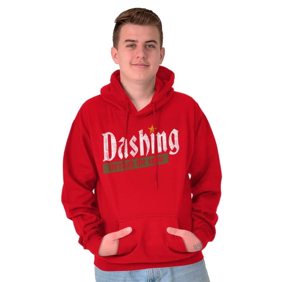Christmas Dashing Through The Snow Hoodie Sweatshirt Women Men Brisco Brands M