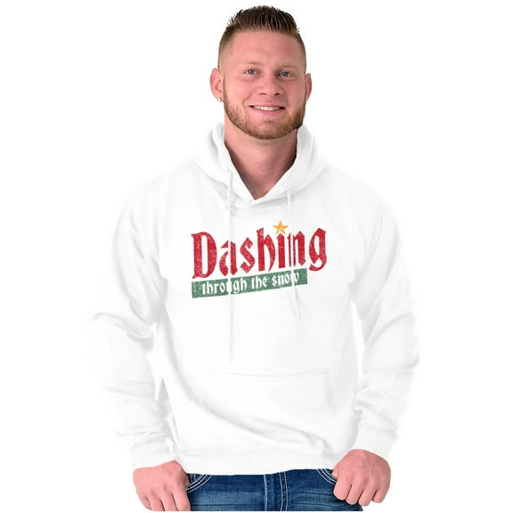 Christmas Dashing Through The Snow Hoodie Sweatshirt Women Men Brisco Brands S