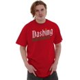thumbnail image 1 of Christmas Dashing Through The Snow Men's Graphic T Shirt Tees Brisco Brands M, 1 of 6