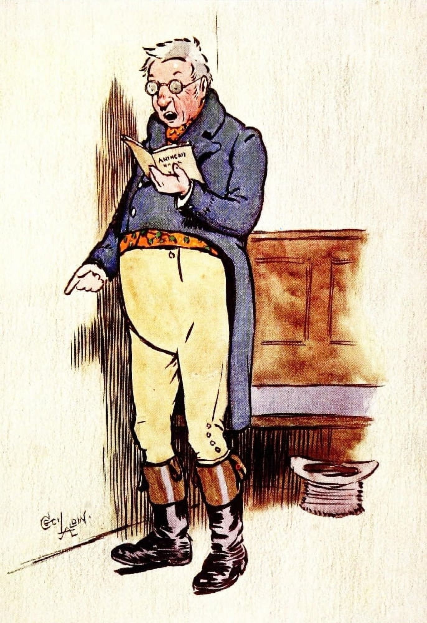 Christmas Day 1910 Nasal solo Canvas Art - Cecil Aldin (24 x 36)