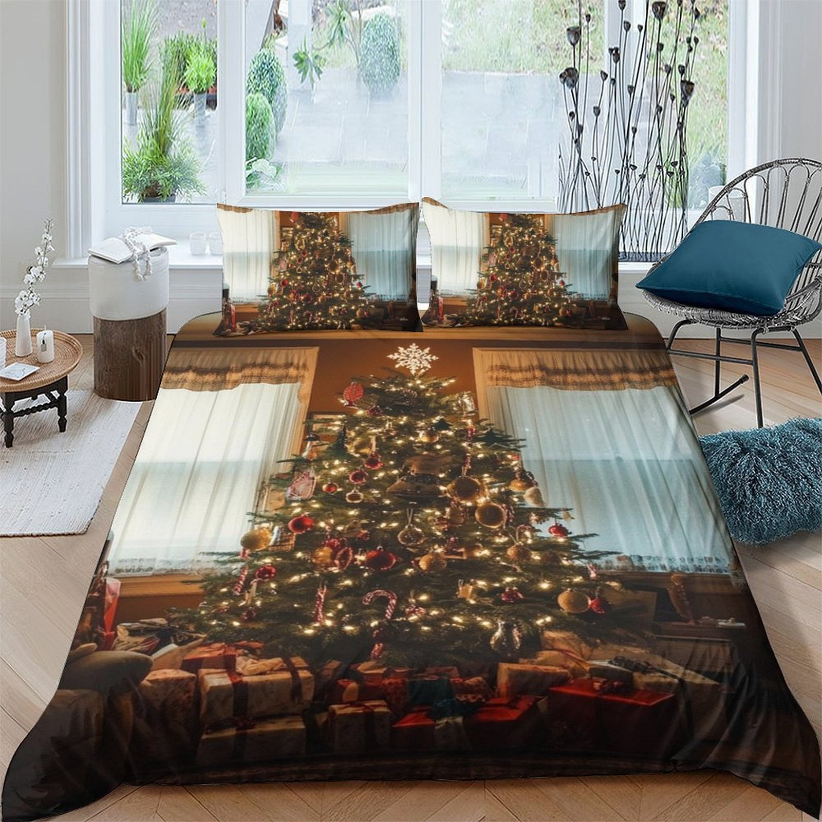 Christmas Day 3D Printed Quilt Cover Bedding Set Duvet Cover Comforter