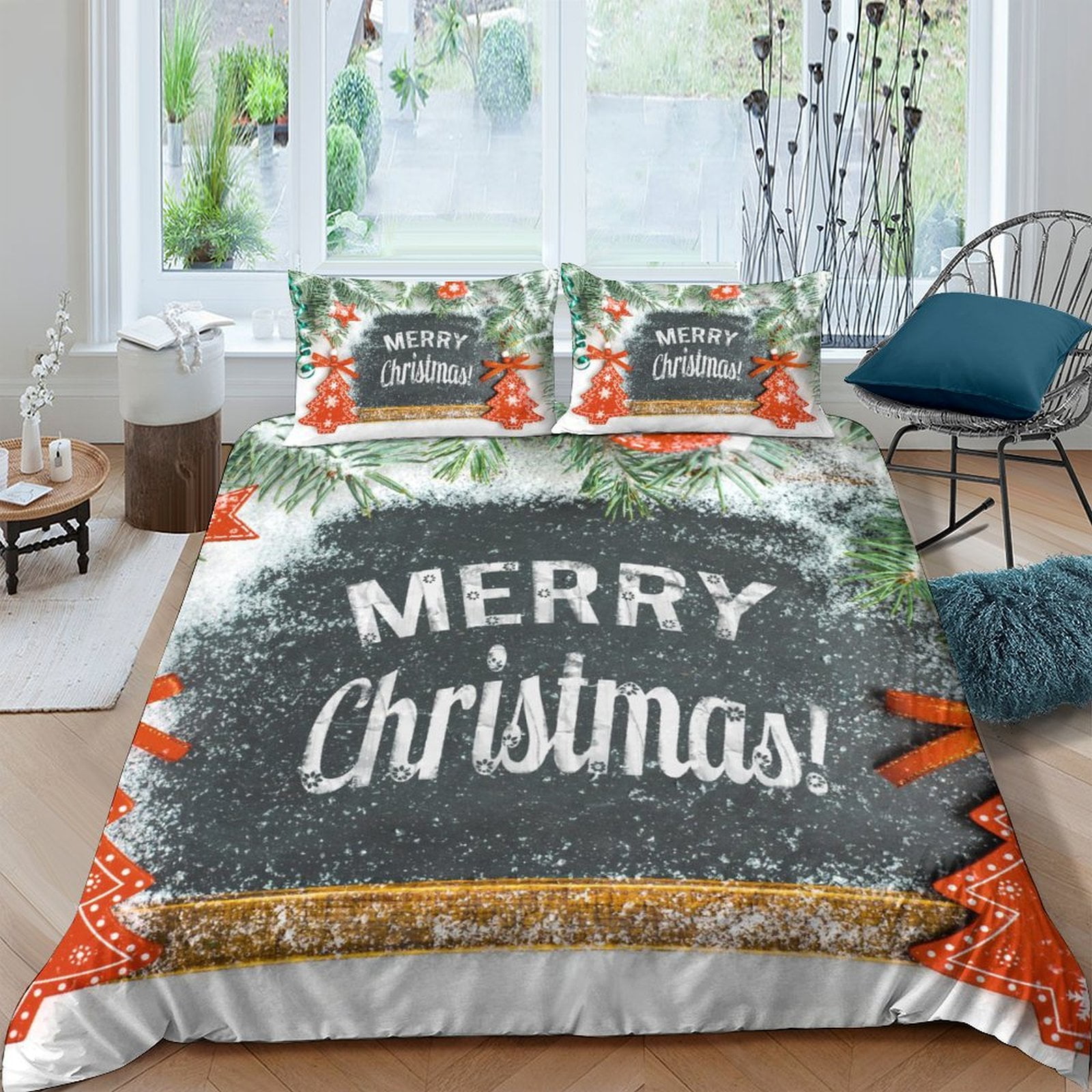 Christmas Day Bedding Set Comforter Covers Quilt Cover Duvet Cover with