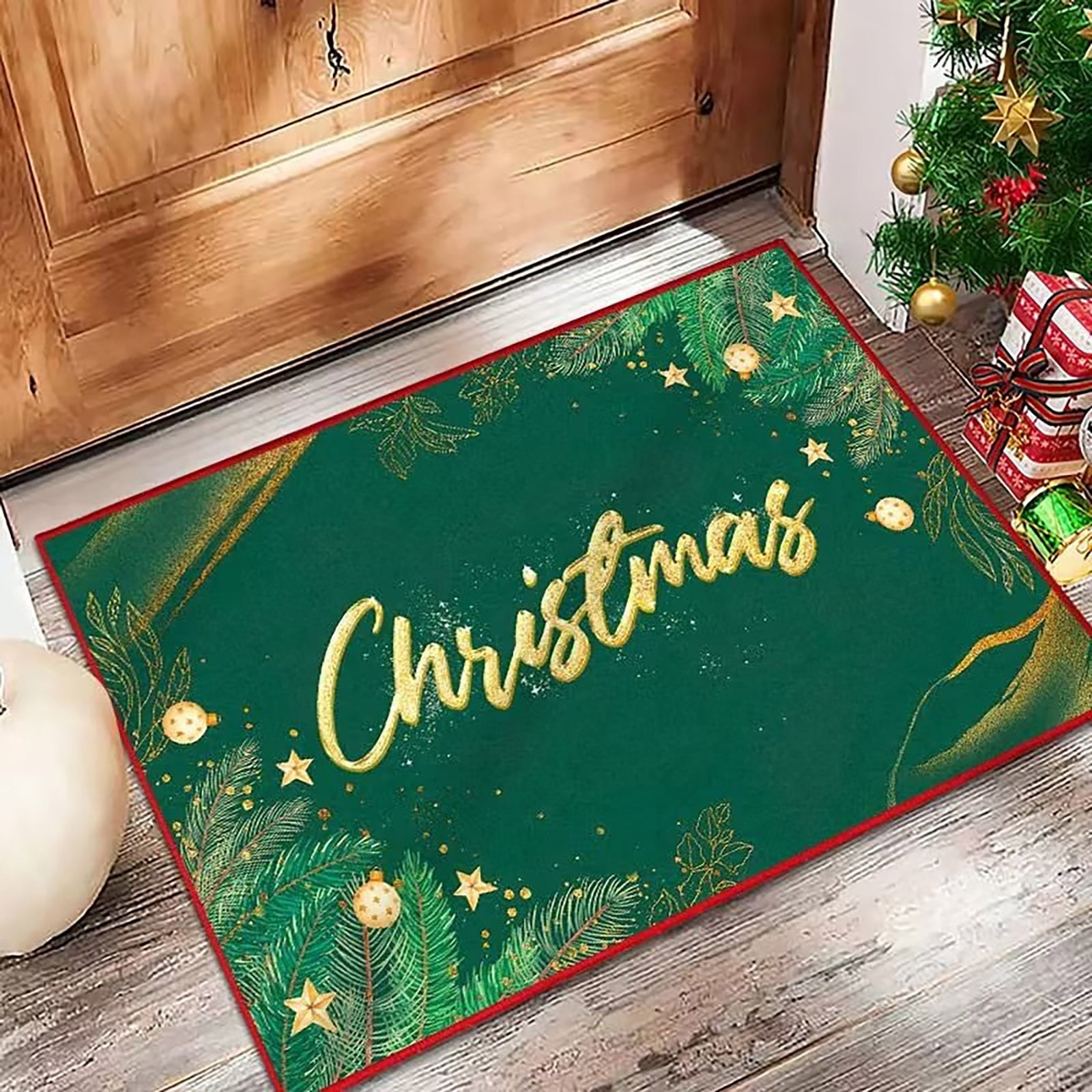 Christmas Day Carpet Super Absorbent Microfiber Kitchen Mat Non Machine