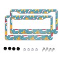 Christmas Day Circular hole license plate frame 2pcs, Christmas license