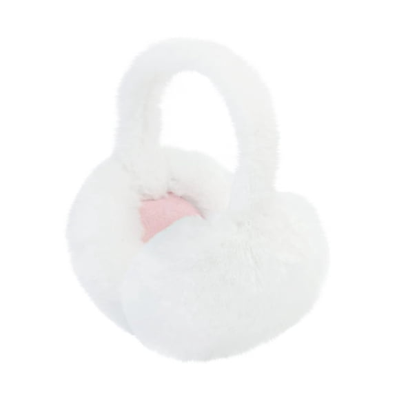 Christmas Day Ear Muffs for Winter Women Covers Foldable Outdoor Fleece Liner Unisex Soft Earmuffs White