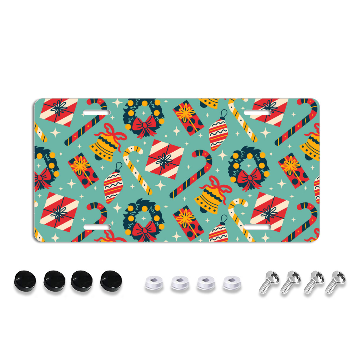 Christmas Day License plate cover, Christmas license plate cover rust