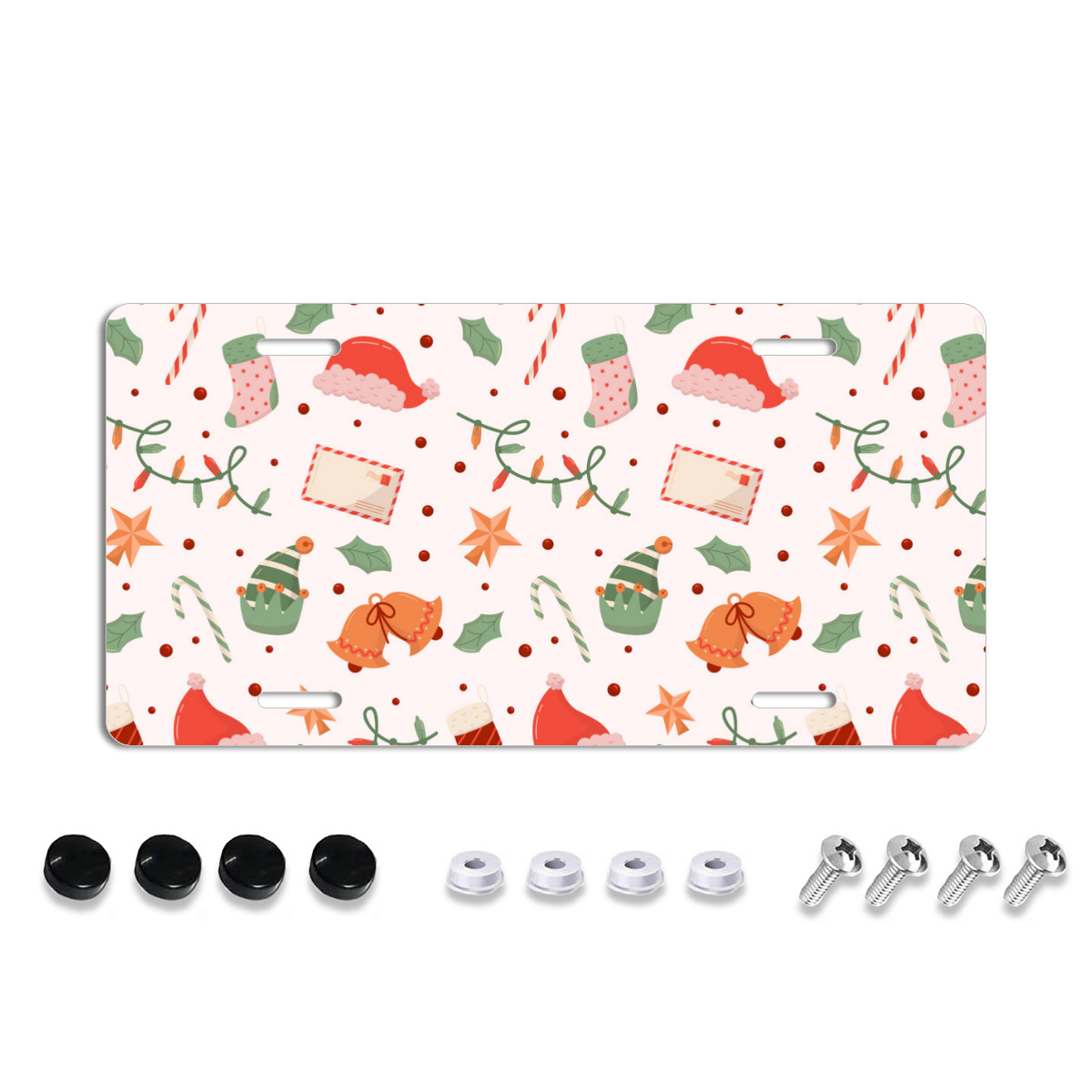 Christmas Day License plate cover, Christmas license plate cover rust