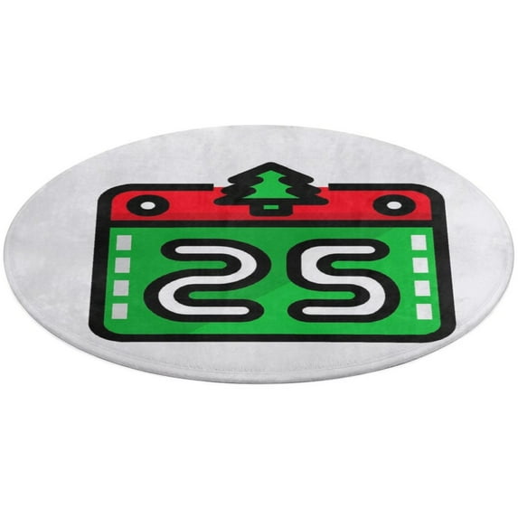 Christmas Day Round Carpet Circle Rug Outdoor Patio Area Rug Washable Large Area Rugs Hallway Room Decor Fitness Mats