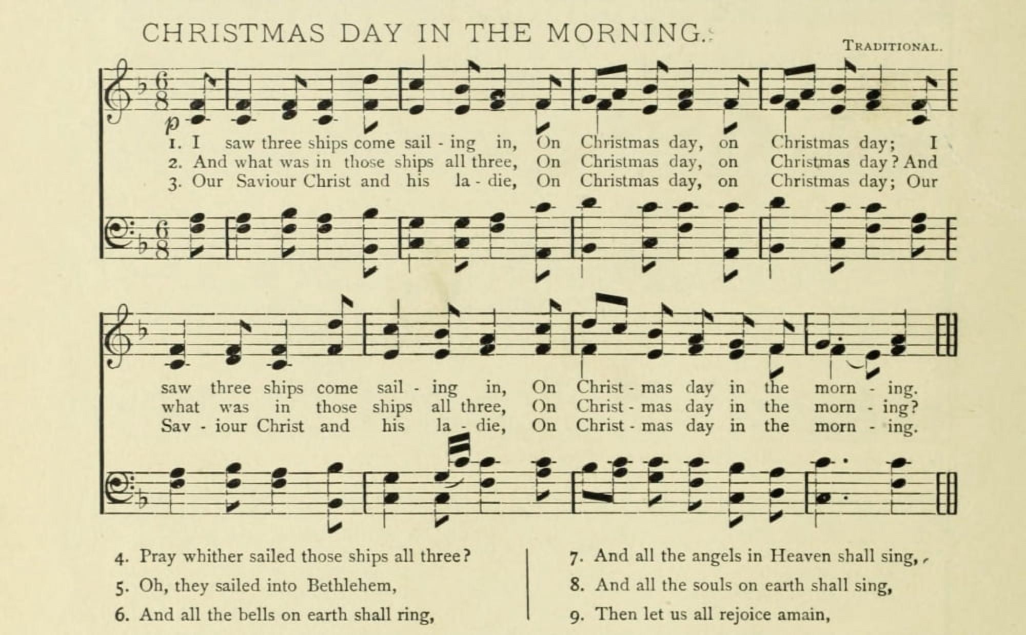 Christmas Day in the Morning Foster Myles Birket (1851-1922) Christmas in Song 1891 Canvas Art - (24 x 36)