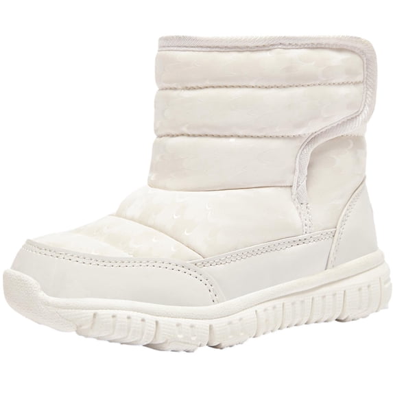 Christmas Deals!2022 Juebong Toddler Little Kid Snow Boots For Boys Girls Kids Outdoor Winter Shoes Cotton Boots,White,2.5 M