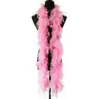 flydreamfeathers Baby Pink 40 Gram Chandelle Feather Boa, 2 Yard Long-Great for Party, Wedding, Halloween Costume Decoration