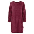 thumbnail image 1 of Christmas Deals 2023 Juebong Women's Baggy Pullover Cozy Loose Mid Length Turtleneck Knit Sweater Top Girls Maxi Dresses Fashion Casual Soild Lightweight Winter Dresses, 1 of 4