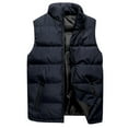 thumbnail image 1 of Christmas Clothes Aoochasliy Mens Coats Outerwear Fall Winter Casual Stand Collar Pure Color Waistcoat Sleeveless Vest Tops, 1 of 3