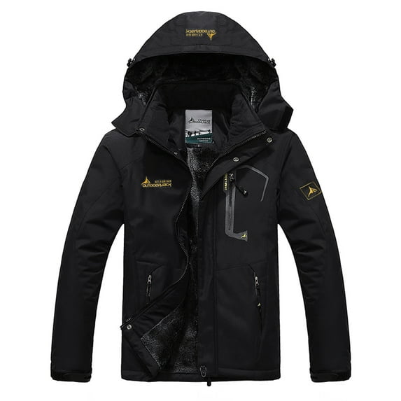 Christmas Casual Aoochasliy Mens Coats Outerwear Warm Waterproof Windbreaker Hooded Raincoat Snowboarding Jackets