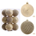 thumbnail image 1 of Christmas Deals Bigersell Ball Ornaments New Christmas Ball Ornaments -12pcs Shatterproof Christmas Ornaments Set ,Multiple Styles Ornaments for Christmas Trees ,Also for Other Party Decoration Gold, 1 of 9