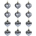 thumbnail image 1 of Christmas Deals Bigersell Home Christmas Ball Ornaments New 12pcs Christmas Bauble Heart-shaped Bauble Christmas Bauble Christmas Tree Valentine's Day Wedding Anniversary Ornament Gray, 1 of 1