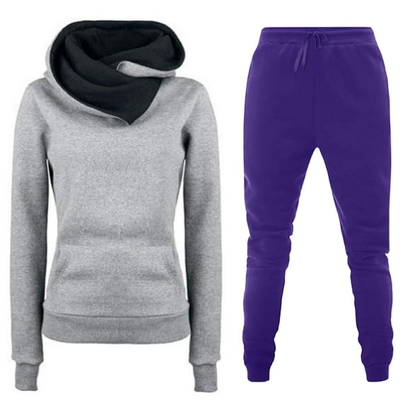 Christmas! Ohufall 2 Piece Outfits for Women,Fall Winter Outfits Sports Tracksuits Long Sleeve Pullover Hoodies Pants Suit,Sweatshirt for Women
