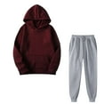 thumbnail image 1 of Christmas Deals! Ohufall 2 Piece Outfits for Women, Fall Winter Outfits Sports Tracksuits Long Sleeve Pullover Hoodies Pants Suit, Sweatshirt for Women Clearance, 1 of 4