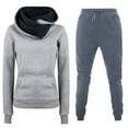 thumbnail image 1 of Christmas Deals! Ohufall 2 Piece Outfits for Women,Fall Winter Outfits Sports Tracksuits Long Sleeve Pullover Hoodies Pants Suit,Sweatshirt for Women Clearance, 1 of 3