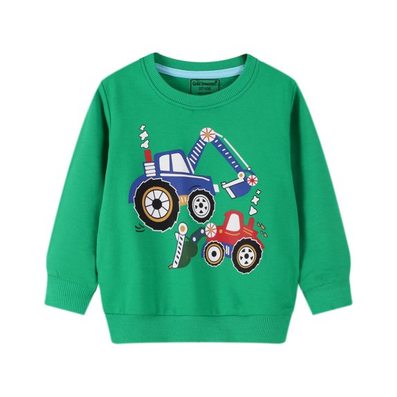 Christmas Deals! Borniu Baby Boy Clothes, Toddler Clothes, Children Kid Boys Car Print T-shirt Tops Casual Pullover Sweatshirt Kids Clothes Clearance