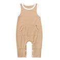 thumbnail image 1 of Christmas! Ohufall Baby Girl Baby Boy Clothes, Newborn Infant Baby Girls Boys Sleeveless Ribbed Solid Knit Jumpsuit Clothes, 1 of 9
