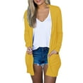 thumbnail image 1 of Christmas! Ohufall Cardigan For Women Solid Color Long Sleeve Casual Tops Blouse With Pocket Cardigan Cardigan Sweaters For Women, 1 of 7