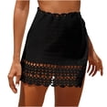 thumbnail image 1 of Christmas Deals! Ohufall Mini Skirt Women's Beach Strap Hollow Wrap Hip Beach Skirt Half Length Skirt Summer Skirts Clearance, 1 of 5