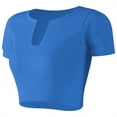 thumbnail image 1 of Christmas Deals! Ohufall Sports Bras for Women Clearance, Women's Casual Gathering Yoga Short Sleeved V-neck Without Steel Ring Fitness Top Sports Bra, 1 of 3
