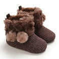 thumbnail image 1 of Christmas! Ohufall Toddler Shoes First Walker Baby Boys Girls Shoes Infant Toddler Winter Warm Footwear Bowknot Newborn Prewalker, 1 of 9