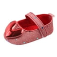 thumbnail image 1 of Christmas Deals! Borniu Toddler Shoes Infant Girls Indoor Soft-Soled Heart-Shaped Princess Shoes Baby Walking Shoes Clearance, 1 of 8